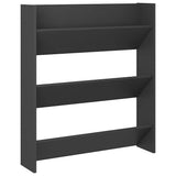Wall Shoe Cabinets 2 pcs Grey 80x18x90 cm Engineered Wood - 45-Degree Angle