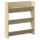 Wall Shoe Cabinet Sonoma Oak 80x18x90 cm Engineered Wood