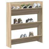 Wall Shoe Cabinet Sonoma Oak 80x18x90 cm Engineered Wood - Top-Down View