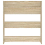 Wall Shoe Cabinet Sonoma Oak 80x18x90 cm Engineered Wood