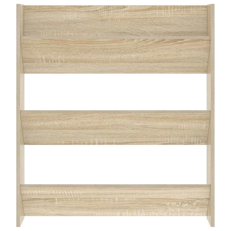 Wall Shoe Cabinet Sonoma Oak 80x18x90 cm Engineered Wood