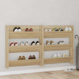 Wall Shoe Cabinets 2 pcs Sonoma Oak 80x18x90 cm Engineered Wood