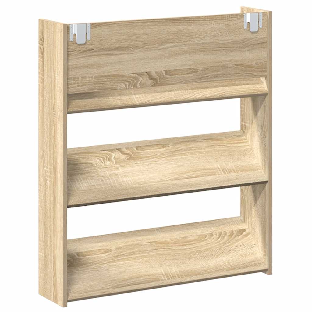 Wall Shoe Cabinets 2 pcs Sonoma Oak 80x18x90 cm Engineered Wood