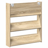 Wall Shoe Cabinets 2 pcs Sonoma Oak 80x18x90 cm Engineered Wood - Close-Up Angle