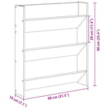 Wall Shoe Cabinets 2 pcs Sonoma Oak 80x18x90 cm Engineered Wood - Extra Image
