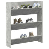 Wall Shoe Cabinet Concrete Grey 80x18x90 cm Engineered Wood - Top-Down View
