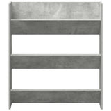 Wall Shoe Cabinet Concrete Grey 80x18x90 cm Engineered Wood