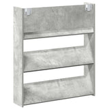 Wall Shoe Cabinet Concrete Grey 80x18x90 cm Engineered Wood - Close-Up Angle