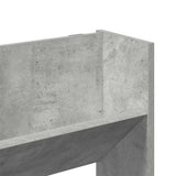 Wall Shoe Cabinet Concrete Grey 80x18x90 cm Engineered Wood - Low Angle