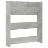 Wall Shoe Cabinets 2 pcs Concrete Grey 80x18x90 cm Engineered Wood