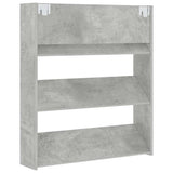 Wall Shoe Cabinets 2 pcs Concrete Grey 80x18x90 cm Engineered Wood - Low Angle