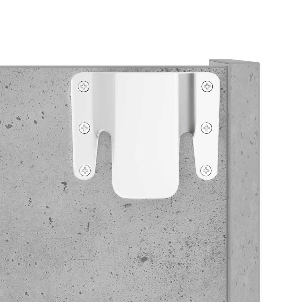 Wall Shoe Cabinets 2 pcs Concrete Grey 80x18x90 cm Engineered Wood