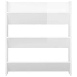 Wall Shoe Cabinets 2 pcs High Gloss White 80x18x90cm Engineered Wood