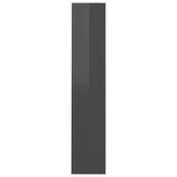 Wall Shoe Cabinet High Gloss Grey 80x18x90 cm Engineered Wood