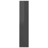 Wall Shoe Cabinets 2 pcs High Gloss Grey 80x18x90 cm Engineered Wood - Close-Up Angle