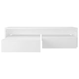 Nesting Coffee Table Set White 100x100x26.5 cm Engineered Wood - 45-Degree Angle