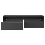 Nesting Coffee Table Set Grey 100x100x26.5 cm Engineered Wood - 45-Degree Angle