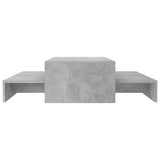 Nesting Coffee Table Set Concrete Grey 100x100x26.5cm Engineered Wood