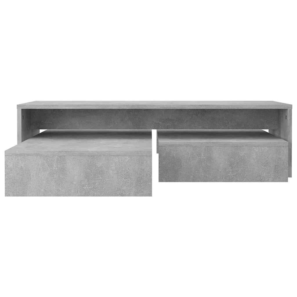 Nesting Coffee Table Set Concrete Grey 100x100x26.5cm Engineered Wood