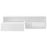 Nesting Coffee Table Set High Gloss White 100x100x26.5 cm