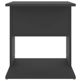 Side Table Grey 45x45x48 cm Engineered Wood - Top-Down View
