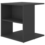 Side Table Grey 45x45x48 cm Engineered Wood - Rear View