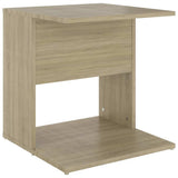 Side Table Sonoma Oak 45x45x48 cm Engineered Wood - Front View