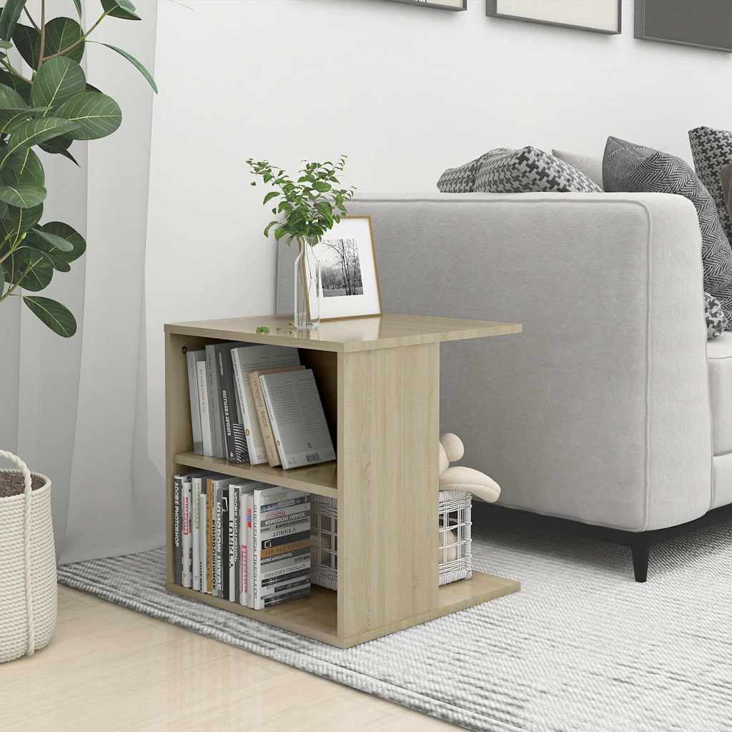Side Table Sonoma Oak 45x45x48 cm Engineered Wood