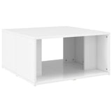Coffee Tables 4 pcs High Gloss White 33x33x33 cm Engineered Wood - 45-Degree Angle