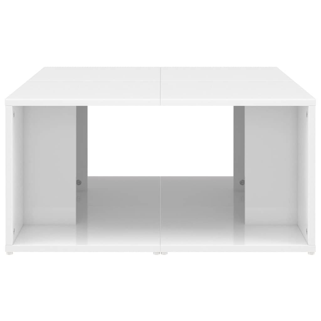 Coffee Tables 4 pcs High Gloss White 33x33x33 cm Engineered Wood