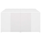 Coffee Tables 4 pcs High Gloss White 33x33x33 cm Engineered Wood