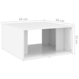 Coffee Tables 4 pcs High Gloss White 33x33x33 cm Engineered Wood - Extra Image