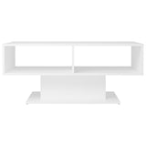 Coffee Table White 103.5x50x44.5 cm Engineered Wood