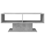 Coffee Table Concrete Grey 103.5x50x44.5 cm Engineered Wood - Side View