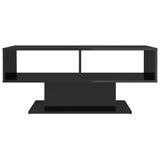 Coffee Table High Gloss Black 103.5x50x44.5 cm Engineered Wood - Side View