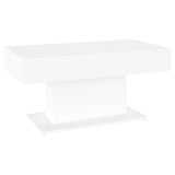 Coffee Table White 96x50x45 cm Engineered Wood - Front View