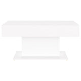 Coffee Table White 96x50x45 cm Engineered Wood - Top-Down View