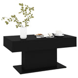 Coffee Table Black 96x50x45 cm Engineered Wood - Side View