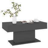 Coffee Table Grey 96x50x45 cm Engineered Wood - Side View