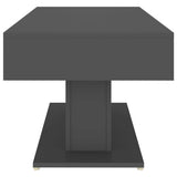 Coffee Table Grey 96x50x45 cm Engineered Wood - 45-Degree Angle