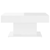 Coffee Table High Gloss White 96x50x45 cm Engineered Wood
