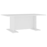 Coffee Table White 103.5x60x40 cm Engineered Wood - Front View