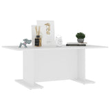 Coffee Table White 103.5x60x40 cm Engineered Wood - Side View