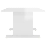 Coffee Table High Gloss White 103.5x60x40 cm Engineered Wood - 45-Degree Angle