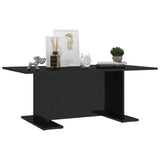 Coffee Table High Gloss Black 103.5x60x40 cm Engineered Wood - Side View