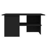 Coffee Table Black 90x60x46.5 cm Engineered Wood - Side View