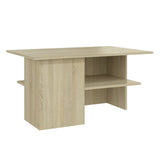 Coffee Table Sonoma Oak 90x60x46.5 cm Engineered Wood - Front View