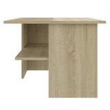 Coffee Table Sonoma Oak 90x60x46.5 cm Engineered Wood - Top-Down View