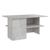 Coffee Table Concrete Grey 90x60x46.5 cm Engineered Wood - Front View