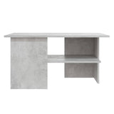 Coffee Table Concrete Grey 90x60x46.5 cm Engineered Wood - Side View